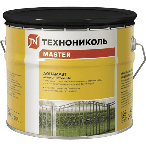 Мастика Технониколь Aquamast 2,4 кг антикоррозионная
