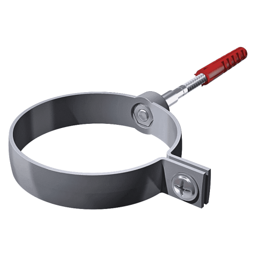 Хомут трубы Verat 125/82 серый универсальный L=140мм