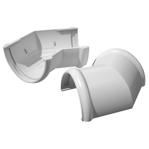 VERAT угол желоба регулируемый 90°-150°, белый, шт.