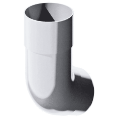 Колено трубы Verat 125/82 108 градусов белый