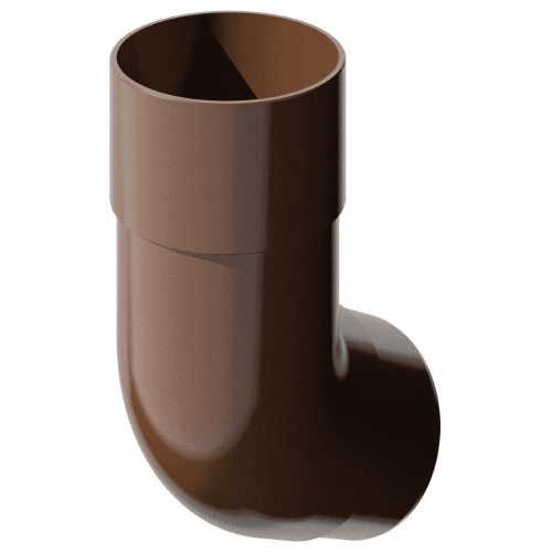Колено трубы Verat 125/82 108 градусов коричневый